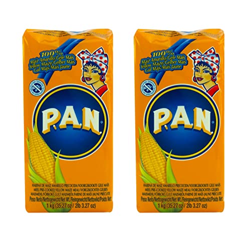 Pamai Pai® Doppelpack: 2 x 1kg Gelbes Maismehl Harina Mehl Mais gelb vorgekocht ORANGE von Pamai Pai