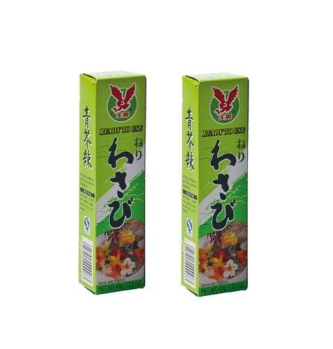 Pamai Pai® Doppelpack: 2 x 43g Tuben Wasabi Paste scharf für Sushi grüner Meerrettich Wasabipaste von Pamai Pai