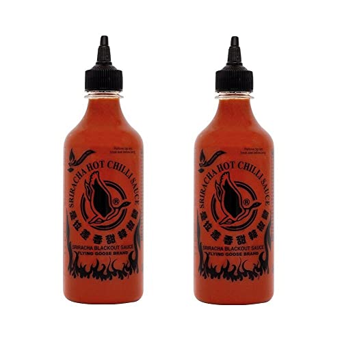 Pamai Pai® Doppelpack: 2 x 455ml Sriracha Blackout Chili Sauce Chilli Soße Thai Soße Scharf von Pamai Pai
