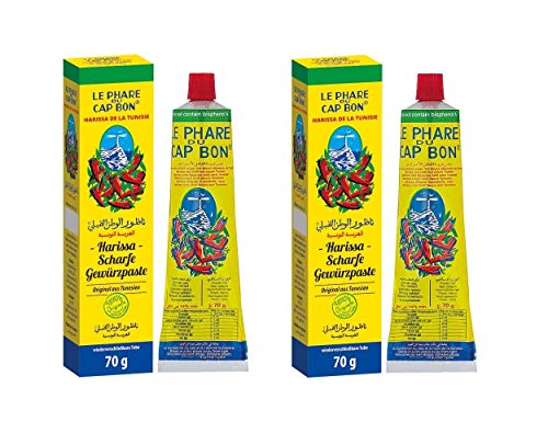 Pamai Pai® Doppelpack: 2 x 70g Harissa Paste Tube Tunesien Le Phare du Cap Bon Harissapaste von Pamai Pai