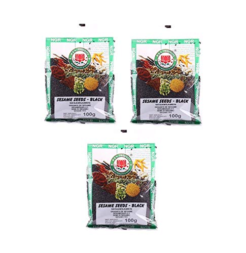 Pamai Pai® Dreierpack: 3 x 100g Schwarze Sesamsamen Schwarz Sesamkörner für Sushi von Pamai Pai