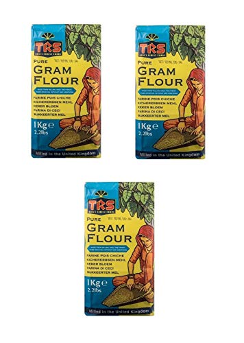 Kichererbsenmehl Dreierpack: 3 x 1kg Gram Flour Pure Kichererbsen Mehl von TRS