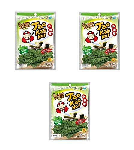 Pamai Pai® Dreierpack: 3 x 32g Seetang Snack Original Flavour knusprige Seealgen knabbern von Pamai Pai