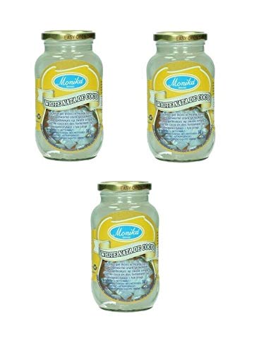 Pamai Pai® Dreierpack: 3 x 340g Kokosnussgel Nata de Coco Würfel Kokosnuss Gel (Abtropfgewicht: 3 x 220g) von Pamai Pai