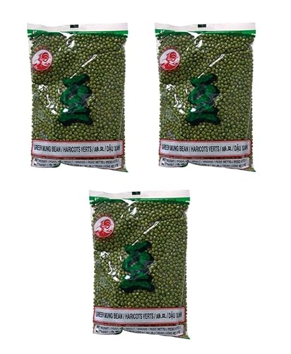 Pamai Pai® Dreierpack: 3 x 400g Mungobohnen im Beutel getrocknet Cock Mung Bohnen von Pamai Pai