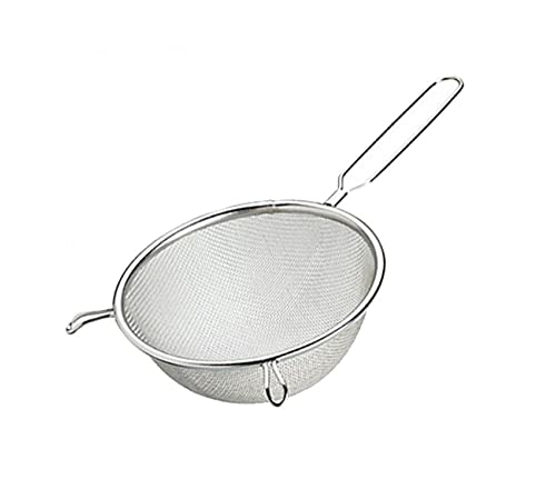 Pamai Pai® Küchensieb FLACH 21cm Abtropfsieb Metallsieb Sieb mit Griff und Halterungen Nudelsieb von Pamai Pai