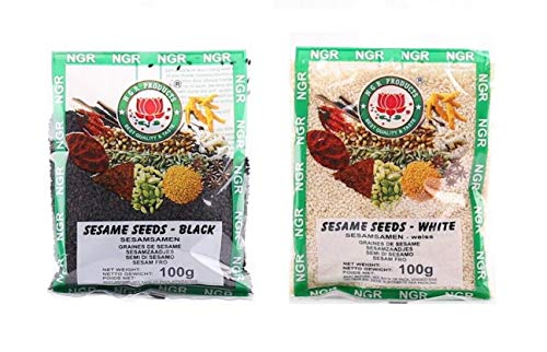 Pamai Pai® Sesam Set: 2 x 100g Schwarz + Weiss - Sesamsamen Sesam Samen Sushi Sesamkörner von Pamai Pai