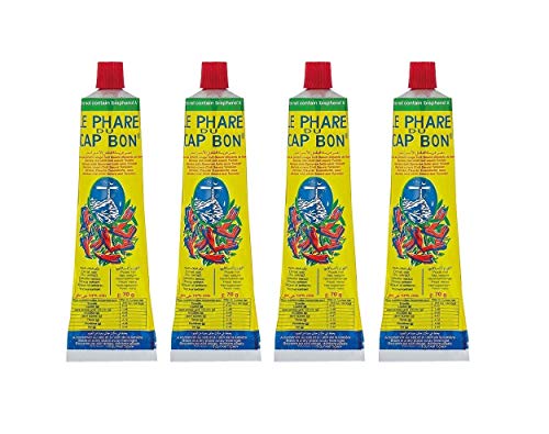 Pamai Pai® Viererpack: 4 x 70g Harissa Paste Tube Tunesien Le Phare du Cap Bon Harissapaste von Pamai Pai