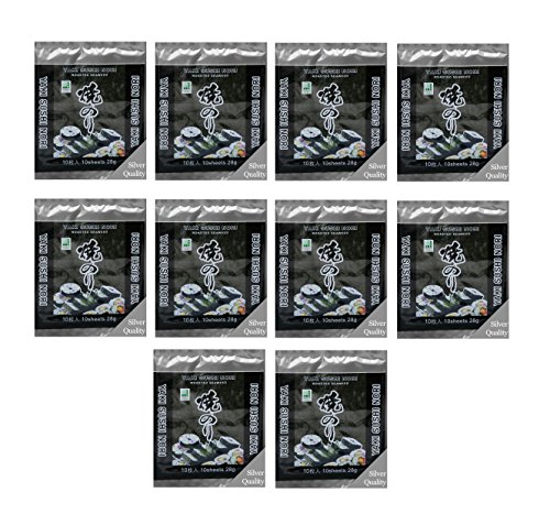 Pamai Pai® Yaki Sushi Nori Blätter Algen für Sushi 250g Seetang geröstet Blatt Gold von Pamai Pai