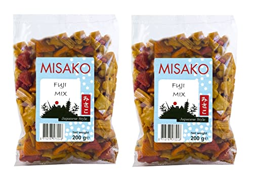 Reis Cracker Pamai Pai® Doppelpack: 2 x 200g Fuji Mix Misako Cracker japanische Art Snack von Pamai Pai