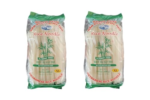 Reisnudeln Pamai Pai® Doppelpack: 2 x 400g Bamboo Tree 10mm Rice Vermicelli Vietnam XL von Pamai Pai