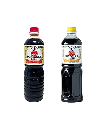Sojasauce MIX Pamai Pai® Doppelpack: 2 x 1 Liter Hell und Dunkel Soja Sauce Daisho Japan von Pamai Pai