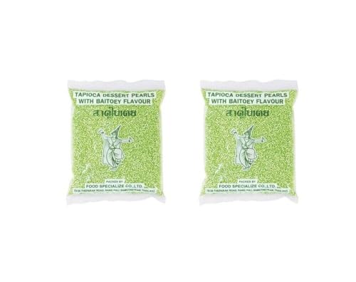 Tapiokaperlen klein Pamai Pai® Doppelpack: 2 x 454g Pandan Geschmack Tapioka Perlen grün von Pamai Pai