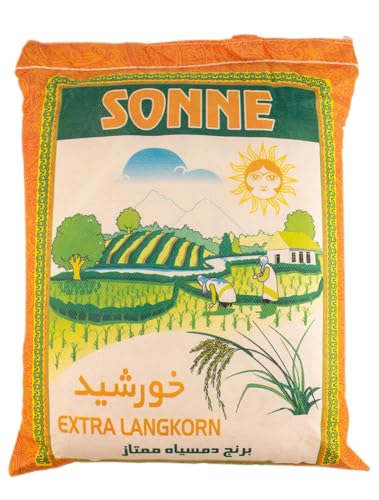 10 Kg Khorshid Sonne Darbari Reis Extra Langkorn Reis, Basmati Rice von Pamir