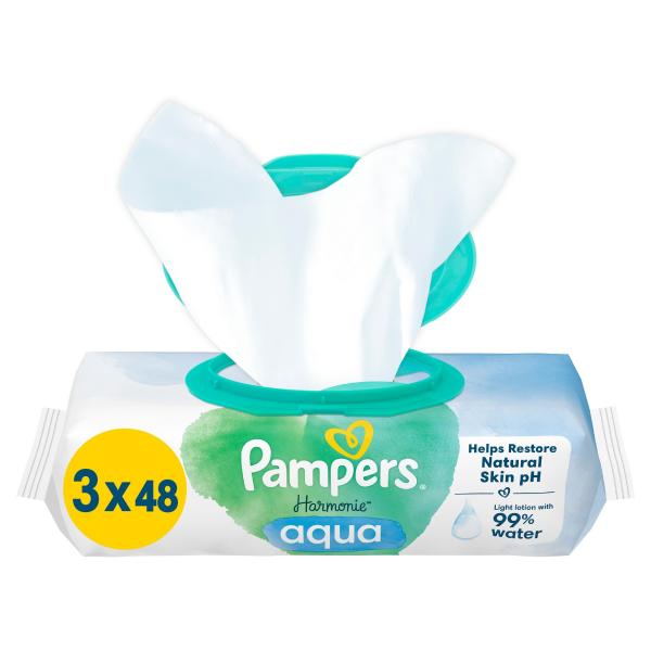 Pampers Harmonie Aqua Baby-Feuchttücher von Pampers