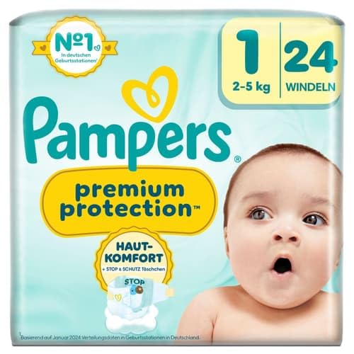 Pampers Premium Protection Windeln Gr.1, Single Pack, 2-5kg (24 piece) von Pampers