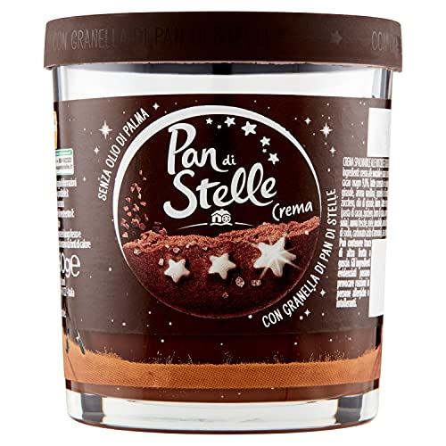 Pan di Stelle Crema Spalmabile Streichcreme mit Haselnüssen, Kakao und Pan di Stelle Kekse Körnern 190g von Pan di Stelle