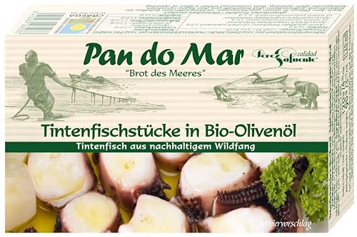 Pan do Mar Bio Tintenfischstücke in Olivenöl (2 x 120 gr) von Pan do Mar