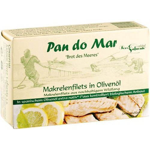 Pan do Mar Makrelenfilets in Bio Olivenöl extra nativ (1 x 120 gr) von Pan do Mar