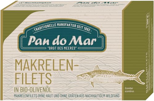 Pan do Mar Makrelenfilets in Bio Olivenöl extra nativ (1 x 120 gr) von Pan do Mar