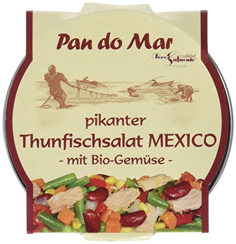 Pan do Mar Pikanter Thunfischsalat Mexico mit Bio-Gemüse, 6er Pack (6 x 250 g) von Pan do Mar