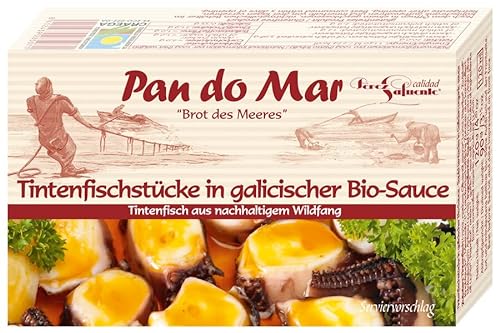 Pan do Mar Tintenfischstücke, in galizischer Bio Sauce (1 x 120 gr) von Pan do Mar