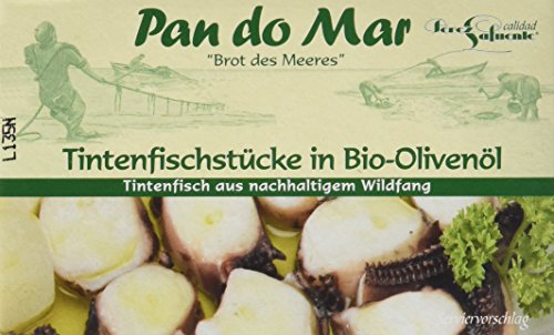 Pan do Mar Tintenfischstücke in Bio Ölivenöl, 120 g Pan do Mar Tintenfischstücke in Bio Ölivenöl, 120 g von Pan do Mar