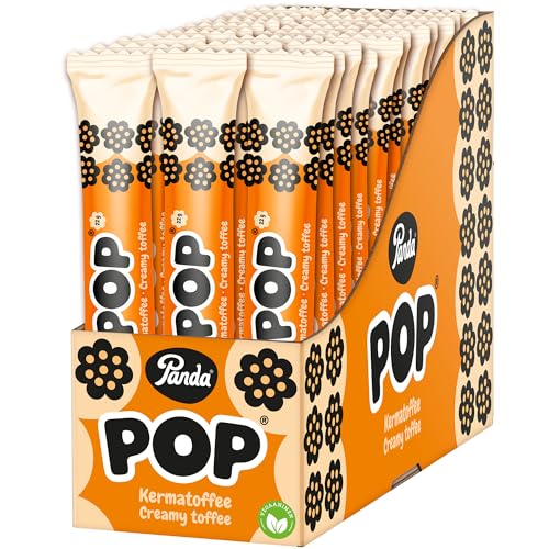 Panda ® | Pop | Cremiges Toffee | Köstlicher gefüllter Lakritzriegel mit einer Creme-Toffee-Füllung | Perfekter Geschmack und perfekte Größe | Vegan | 22 g x 36 Riegel Packung von Panda