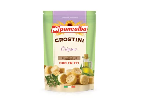 Panealba Crostini Origano Croutons mit Oregano Gesalzener Snack Nicht Gebraten Nicht Frittiertes 100g Panealba Crostini Origano Croutons mit Oregano Gesalzener Snack Nicht Gebraten Nicht Frittiertes 100g von Panealba