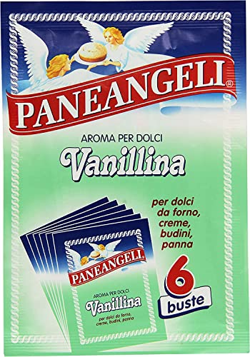 6x Paneangeli Vanillina Aroma per dolci Vanillin Aroma für Süßigkeiten ( 6 x 0,5g ) Aroma für Kuchen Backaromen von Paneangeli