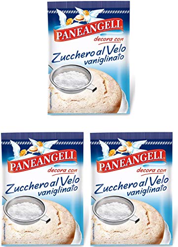 Paneangeli Zucchero Al Velo Zuckergusszucker mit Vanillegeschmack, 125 g, 3 Stück von Paneangeli