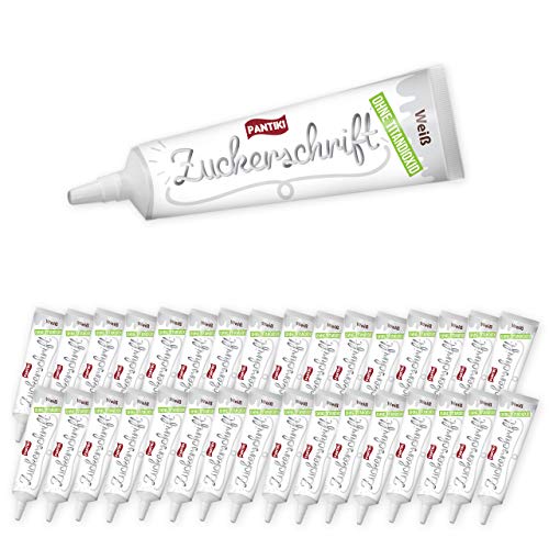 100x PANTIKI Zuckerschrift Tube 24g - Farbe: weiß - wiederverschließbar | Gebäck verzieren einfach Kuchen beschriften Torten dekorieren perfekter Zuckerguss weiss deckend für Lebkuchen & Plätzchen 100x PANTIKI Zuckerschrift Tube 24g - Farbe: weiß - wiederverschließbar | Gebäck verzieren einfach Kuchen beschriften Torten dekorieren perfekter Zuckerguss weiss deckend für Lebkuchen & Plätzchen von Pantiki