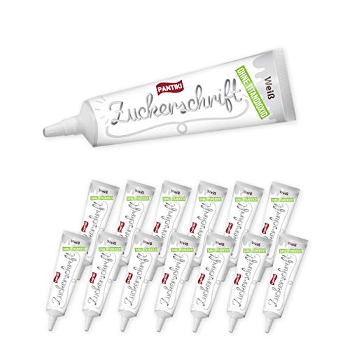 14x PANTIKI Zuckerschrift Tube 24g - Farbe: weiß - wiederverschließbar | Kuchen dekorieren einfach Gebäck verzieren Torten beschriften Lebkuchen & Plätzchen perfekter Zuckerguss weiss deckend 14x PANTIKI Zuckerschrift Tube 24g - Farbe: weiß - wiederverschließbar | Kuchen dekorieren einfach Gebäck verzieren Torten beschriften Lebkuchen & Plätzchen perfekter Zuckerguss weiss deckend von Pantiki