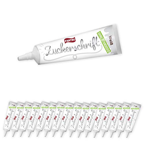 50x PANTIKI Zuckerschrift Tube 24g - Farbe: weiß - wiederverschließbar | Kuchen dekorieren einfach Gebäck verzieren Torten beschriften Lebkuchen & Plätzchen perfekter Zuckerguss weiss deckend 50x PANTIKI Zuckerschrift Tube 24g - Farbe: weiß - wiederverschließbar | Kuchen dekorieren einfach Gebäck verzieren Torten beschriften Lebkuchen & Plätzchen perfekter Zuckerguss weiss deckend von Pantiki