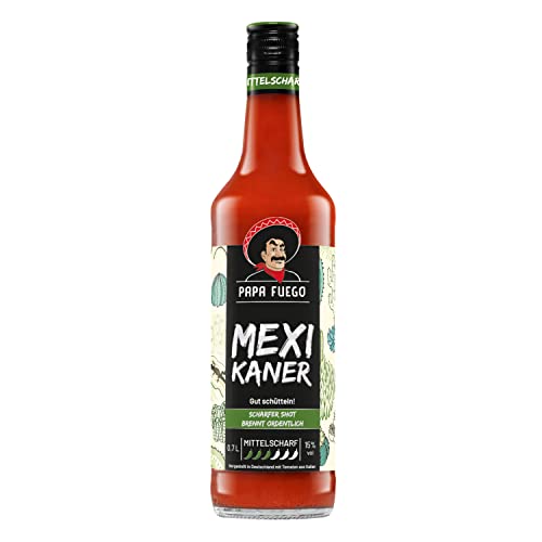 Papa Fuego Mexikaner (1 x 0.7 l) | Mittelscharfer Tomatenschnaps von Papa Fuego