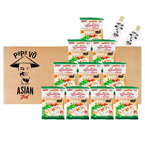 10er Pack (10x220g) Mikko Bot Banh Cuon Mehlmischung für gedämpfte Reisrollen (Papa Vo®) von Papa Vo