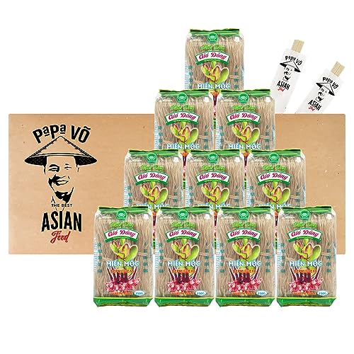 10er Pack (10x250g) Thanh Loc Mien Moc Glasnudeln aus Cannastärke (Papa Vo®) von Papa Vo