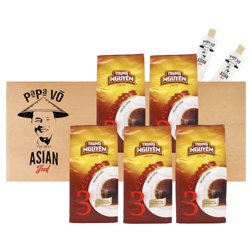 10er Pack (10x250g) Trung Nguyen Creative 3 Vietnam Kaffee Arabica gemahlen + 2 Papa Vo Chopsticks von Papa Vo
