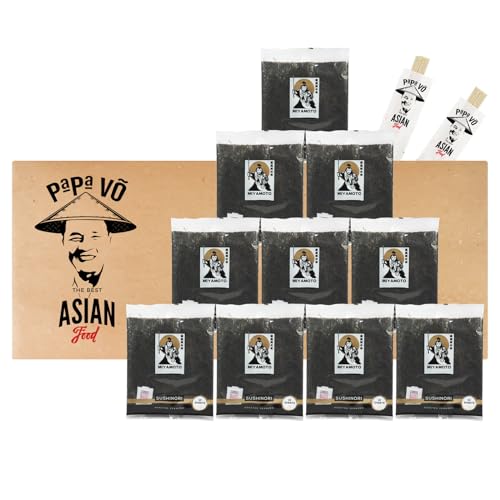 10er Pack (10x25g) Miyamoto Sushinori Algenblätter für Sushi (Papa Vo®) von Papa Vo