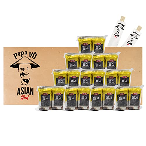 10er Pack (10x28g) Dongwon Nori Seetang Snack getrocknet und gewürzt (Papa Vo®) von Papa Vo