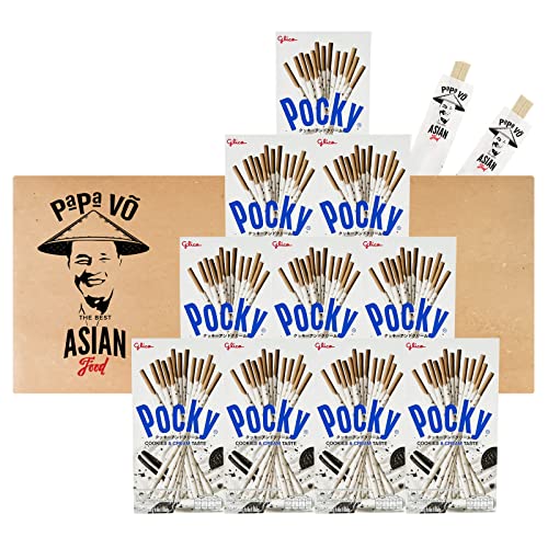 10er Pack (10x45g) Glico Pocky Cookies & Cream (Papa Vo®) von Papa Vo