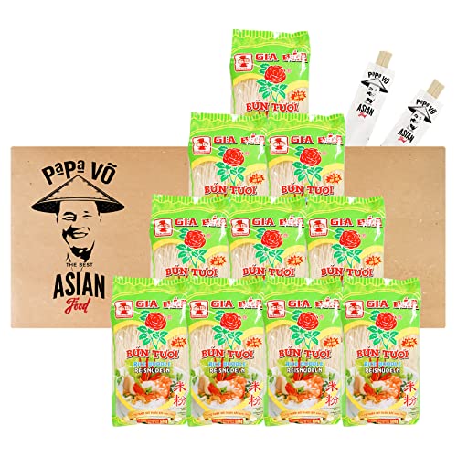 10er Pack (10x500g) Gia Bao Bun Tuoi Reisnudeln (Papa Vo®) von Papa Vo