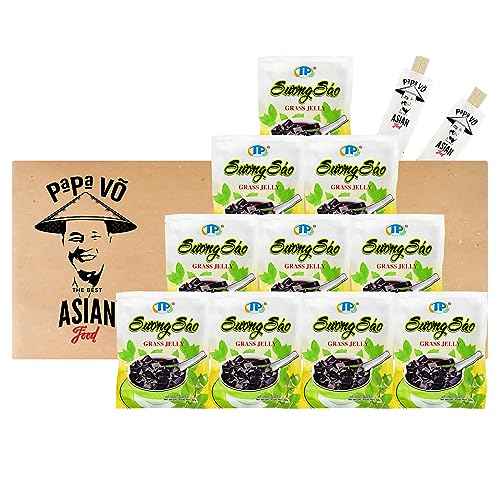 10er Pack (10x50g) Thuan Phat Schwarzer Grass Jelly Pulver/Suong Sao Den Dang bot (Papa Vo®) von Papa Vo