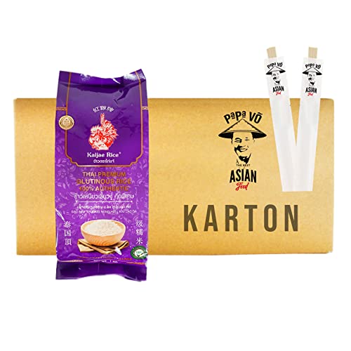 12er Pack (12x1kg) Kaijae Thai Premium Klebreis (Papa Vo®) von Papa Vo
