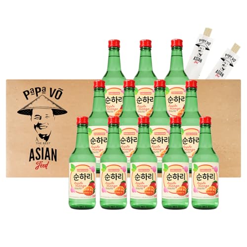 12er Pack (12x360ml) Lotte Chum Churum Soju Apfel Mango 12% vol (Papa Vo®) von Papa Vo