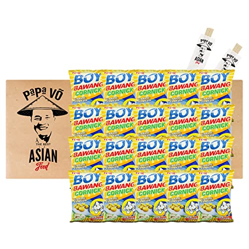 20er Pack (20x 100g) Boy Bawang Frittierter Mais mit Knoblauchgeschmack (Papa Vo®) von Papa Vo