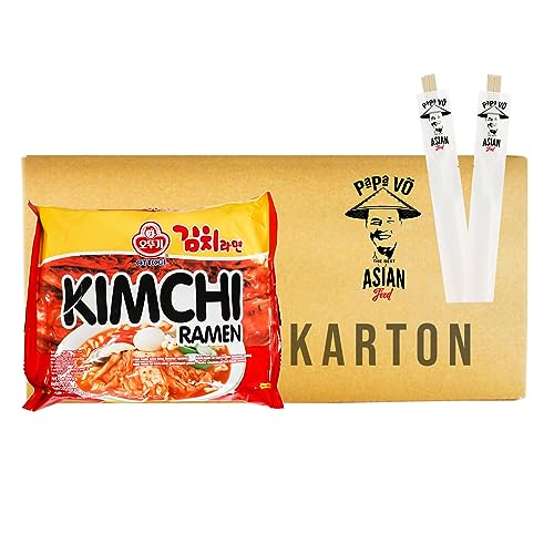 20er Pack (20x120g) Ottogi Ramen Nudeln Kimchi Geschmack (Papa Vo®) von Papa Vo