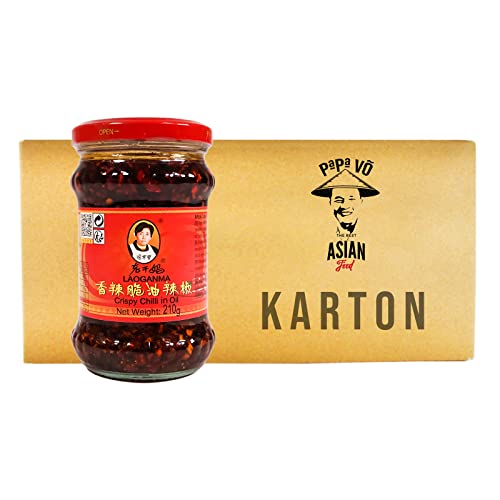 24er Pack (24x210g) Lao Gan Ma Crispy Chilli in Öl (Papa Vo®) von Papa Vo