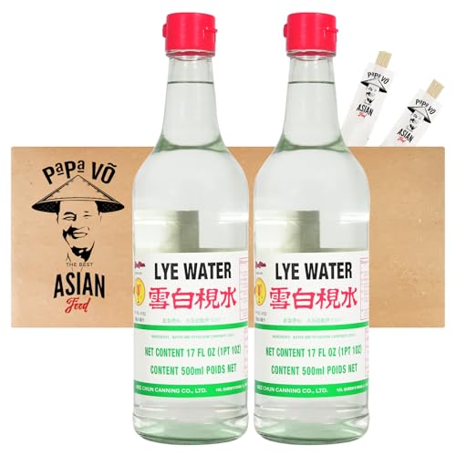 2er Pack (2x500ml) Mee Chun Lye Water Kaliumkarbonat Lösung + 2 Papa Vo Essstäbchen von Papa Vo