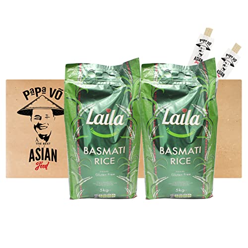 2er Pack (2x5kg) Laila Basmati Langkorn Reis (Papa Vo®) von Papa Vo